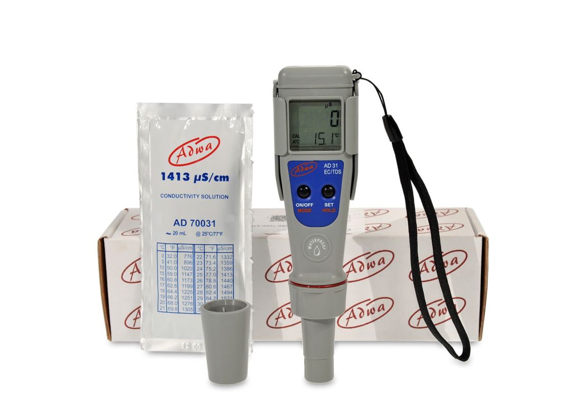 Adwa AD-31 appareil mesureur de température et d'EC - imperméable - gr